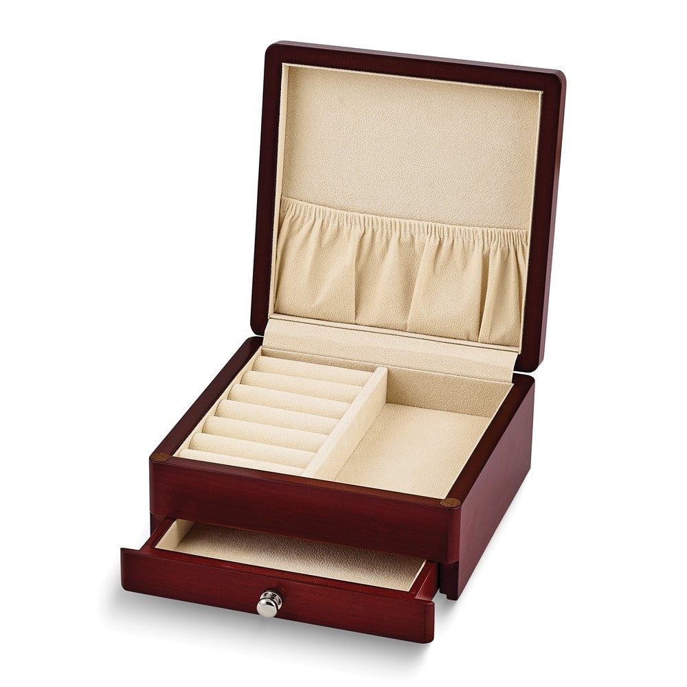 Luxury Gftware Cherry Matte Finish Wooden Velour Lining Jewelry Box