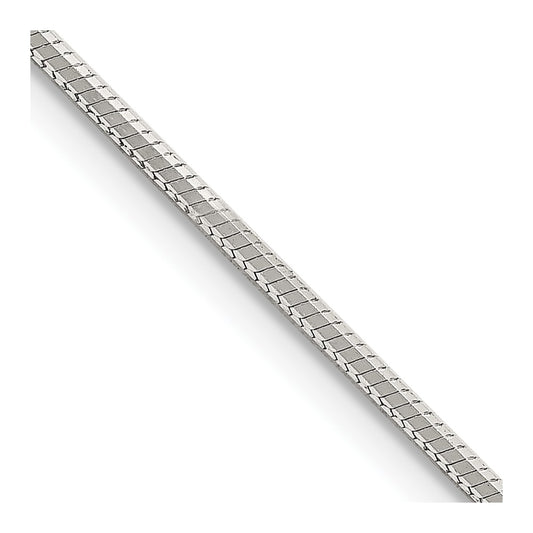 Sterling Silver 1.35mm Octagonal Snake Chain 16 Inches