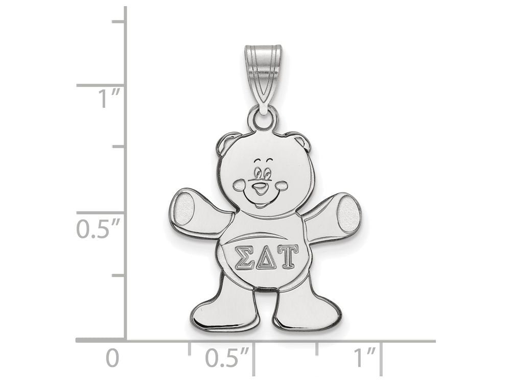 Sterling Silver LogoArt Official Licensed Greek Sororities Sigma Delta Tau Medium Pendant