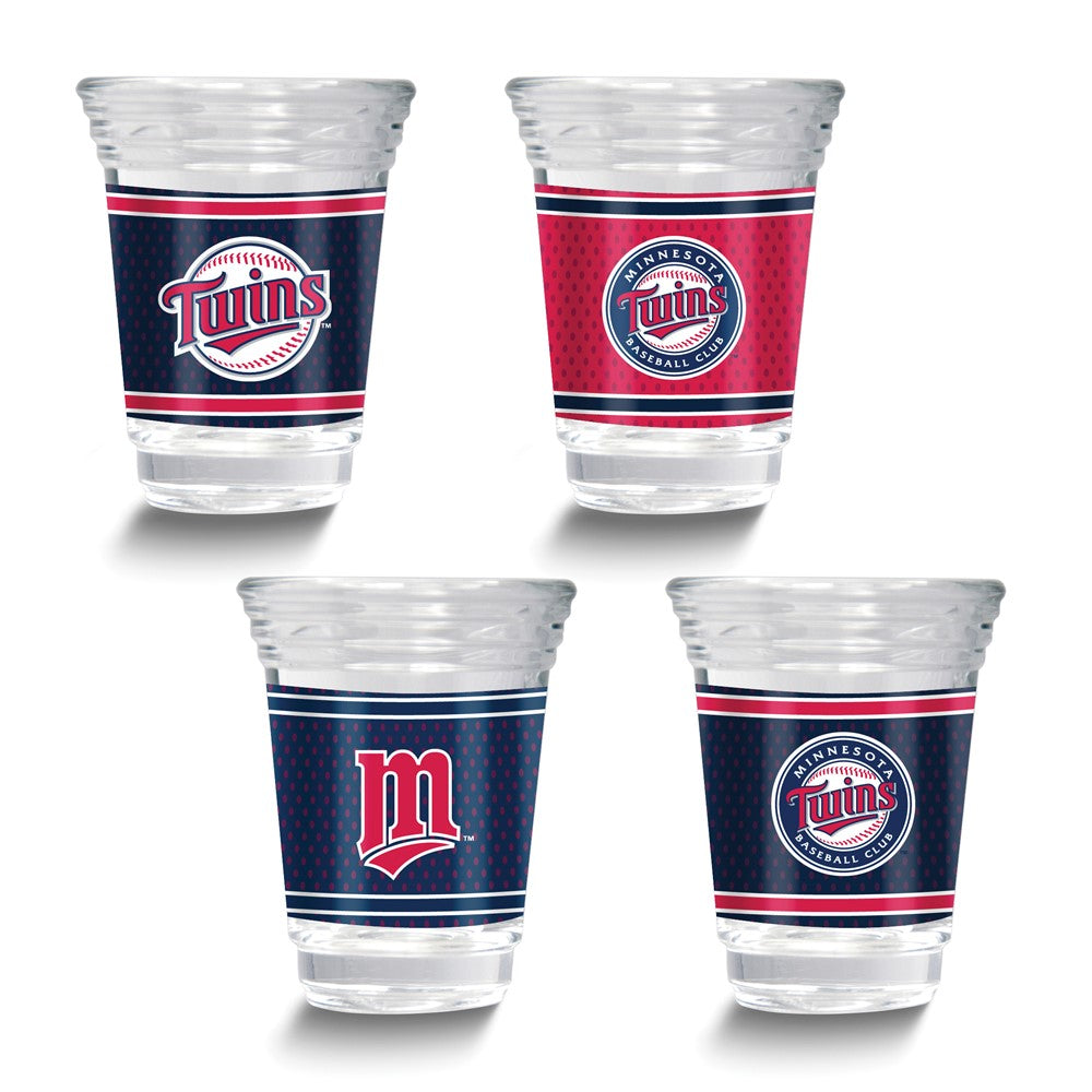 MLB Minnesota Twins 4-piece 2 oz. Shot Glass Set