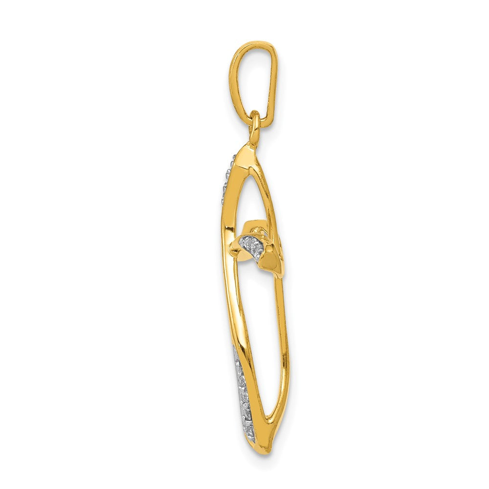 14k 1/15 carat Lab Grown Diamond VS/SI+ G+ Cross Pendant