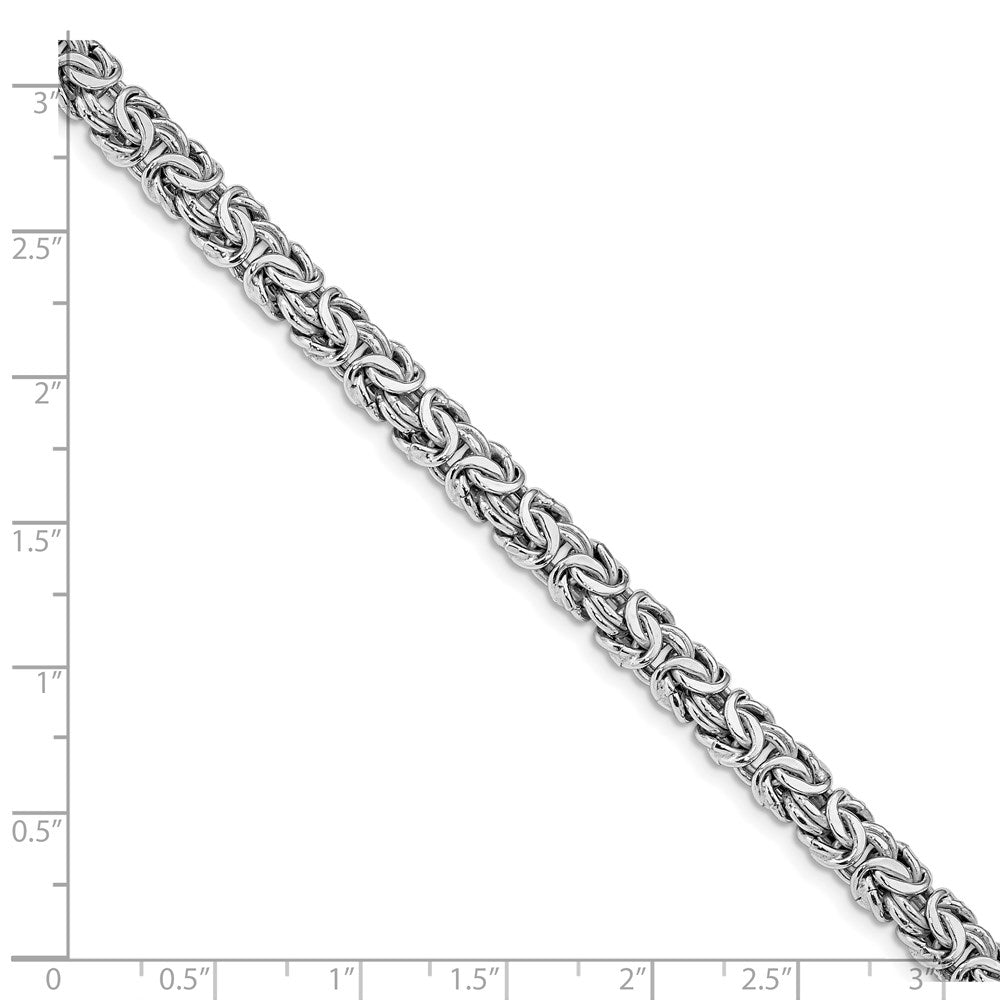 Sterling Silver Rhodium-plated Fancy Bracelet 7.5  inches