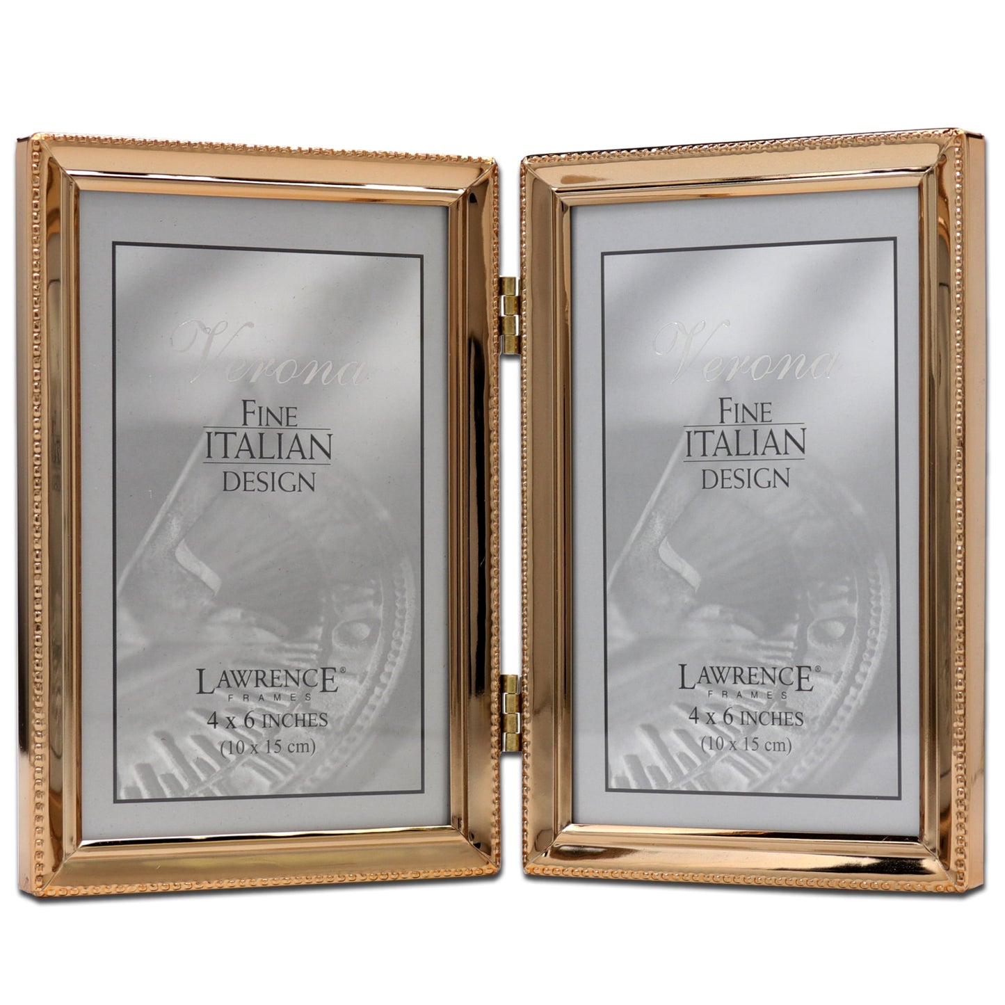 Lawrence Frames 4.21 in x 6.14 in Metal Picture Frame, Gold