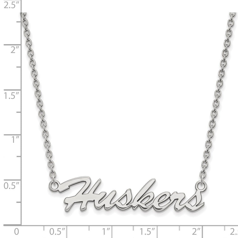 Women's Nebraska Huskers Sterling Silver Script Necklace