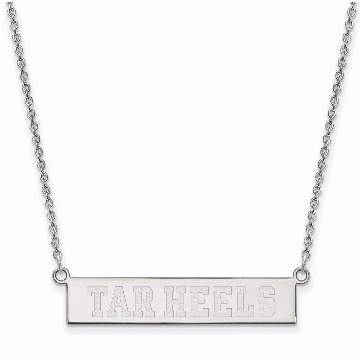 Women's North Carolina Tar Heels Sterling Silver Small Bar Necklace