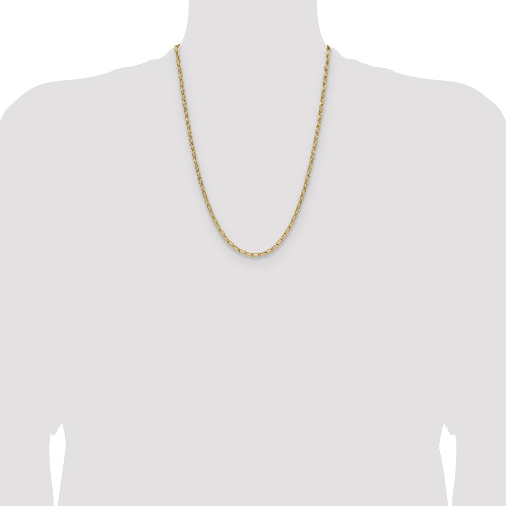14k 3.7mm Semi-Solid Paperclip Chain