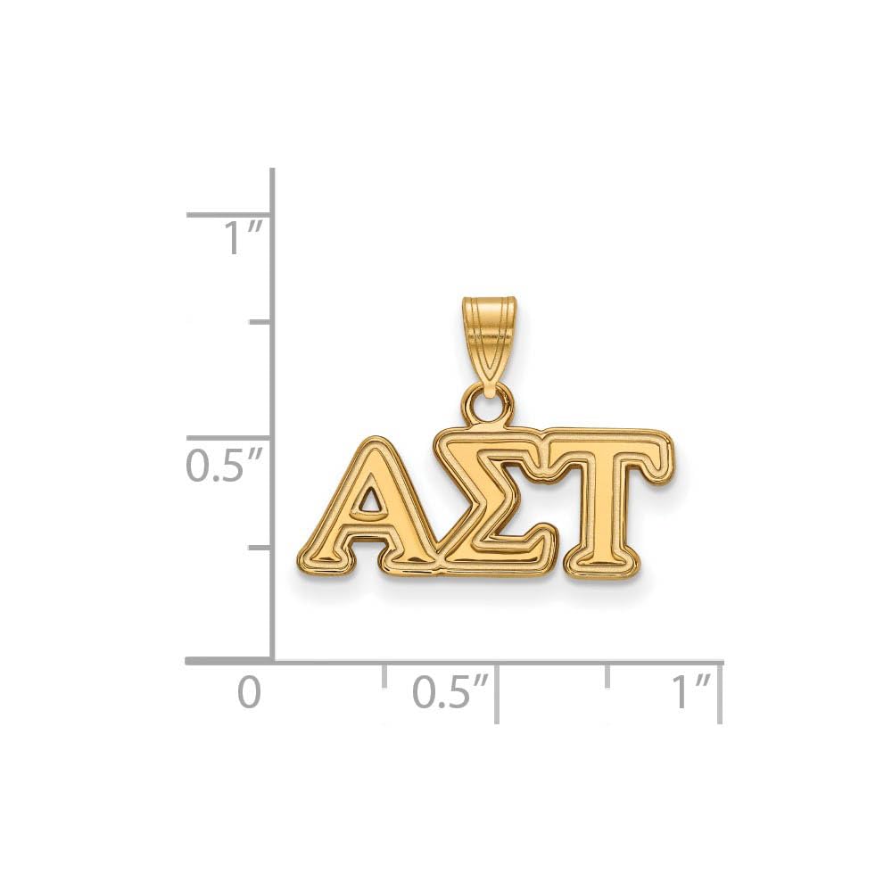 Logoart Sterling Silver Gp Alpha Sigma Tau Small Pendant