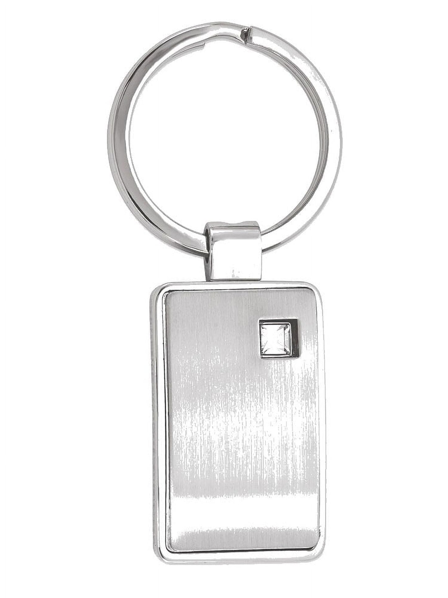 Silver-tone Key Ring - Engravable Personalized Gift Item
