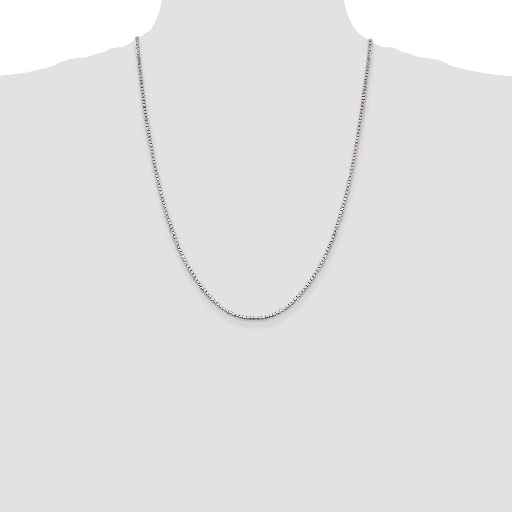 Sterling Silver 1.9mm Box Chain 24 Inches