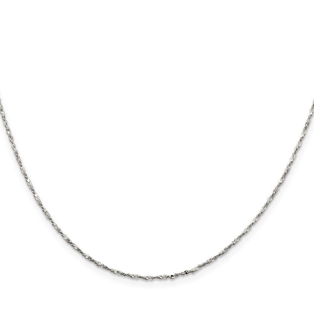 Sterling Silver 1.2mm Twisted Serpentine Chain 16 Inches