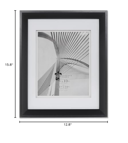 LEXINGTON 11x14 8x10 Fancy Mat Black Frame by Lawrence - 8x10