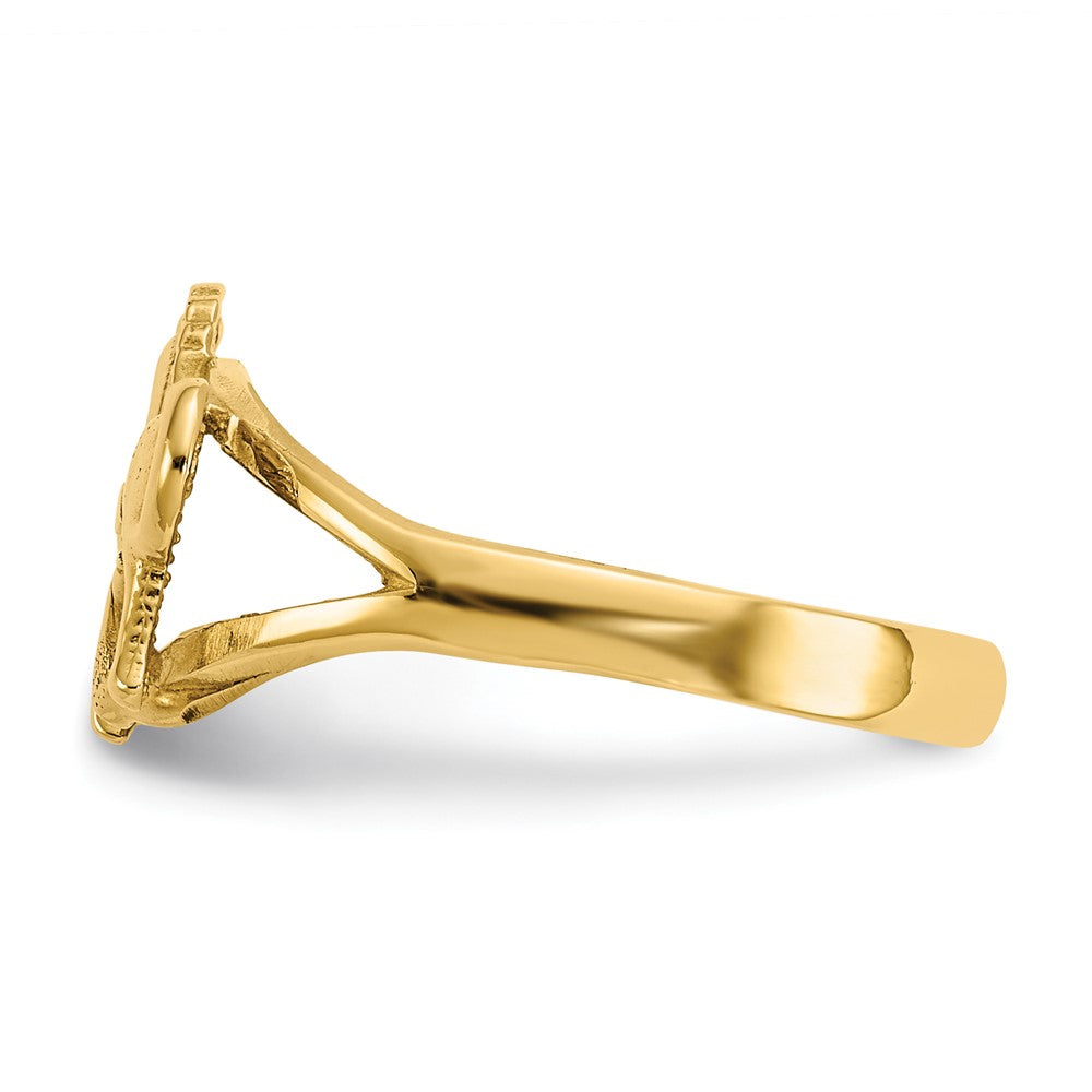 14k Polished Horse Ring Size 5.75