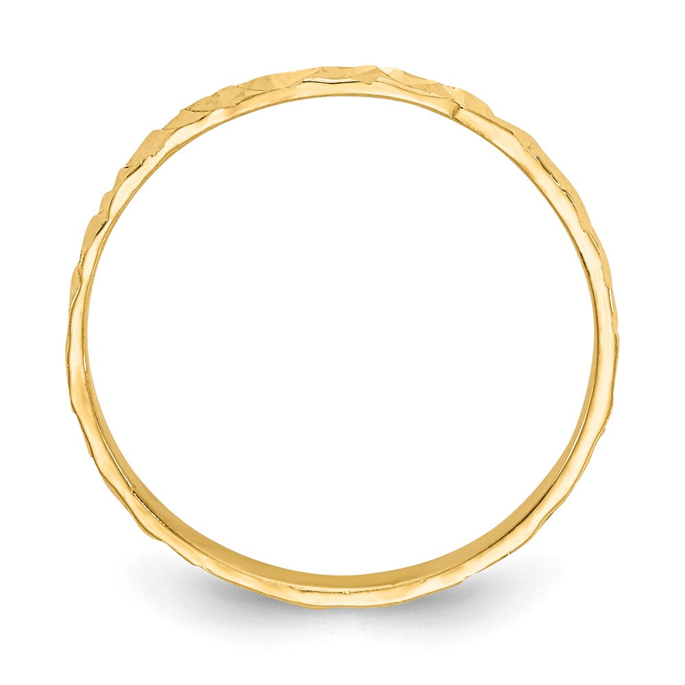 10K Diamond-cut Design Band Childs Ring
