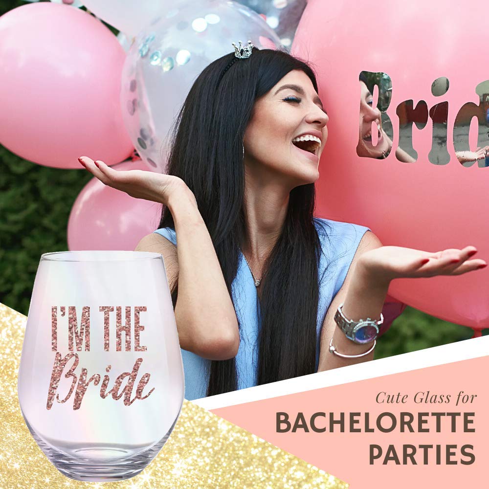 Christian Brands 10-06308-018 30 oz Im the Bride Stemless Jumbo Wine GlassPack of 6