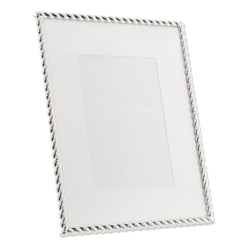 Lawrence Frames Silver Metal Rope 8x10 Matted for 5x7 Picture Frame (710080)