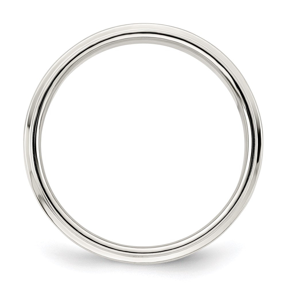 Sterling Silver 5mm Flat with Step Edge Size 9 Band