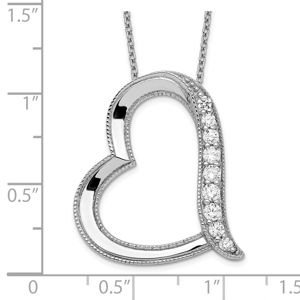 Sentimental Expressions Sterling Silver Rhodium-plated Antiqued CZ Daughter-In-Law 18in Necklace 18 Inches