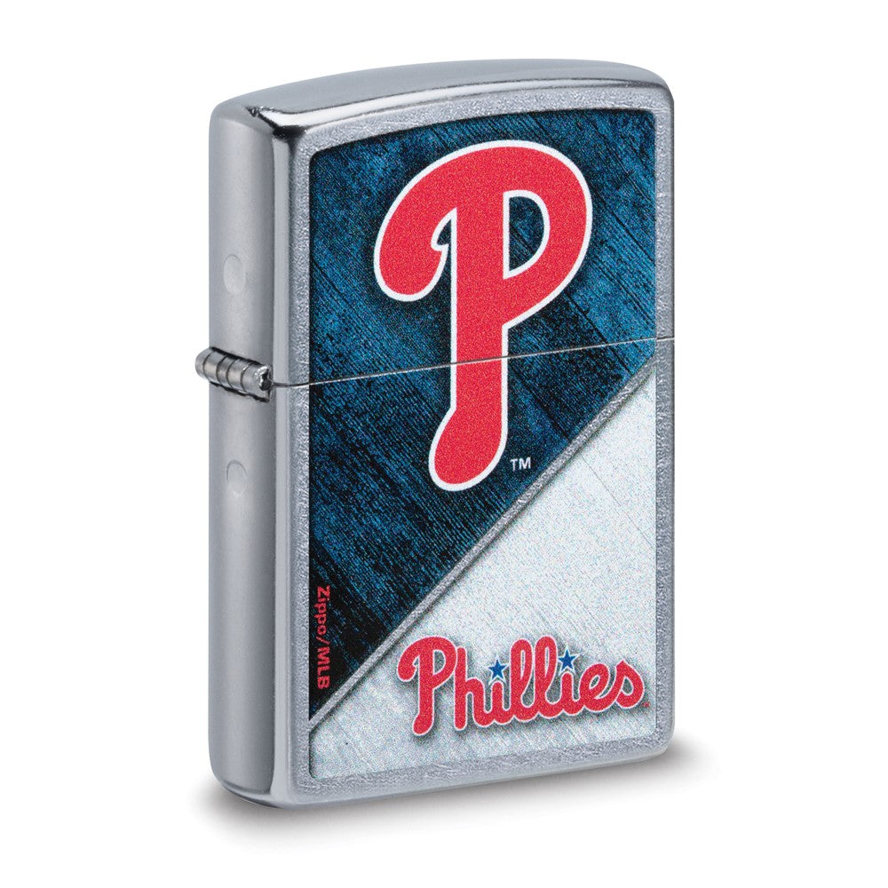 Zippo Street Chrome Philadelphia Phillies Color Image MLB Lighter