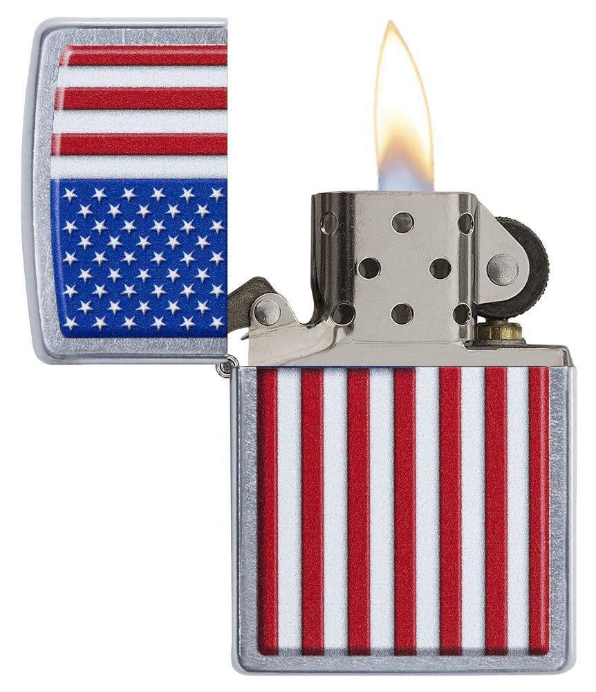 Zippo Street Chrome Patriotic Lighter