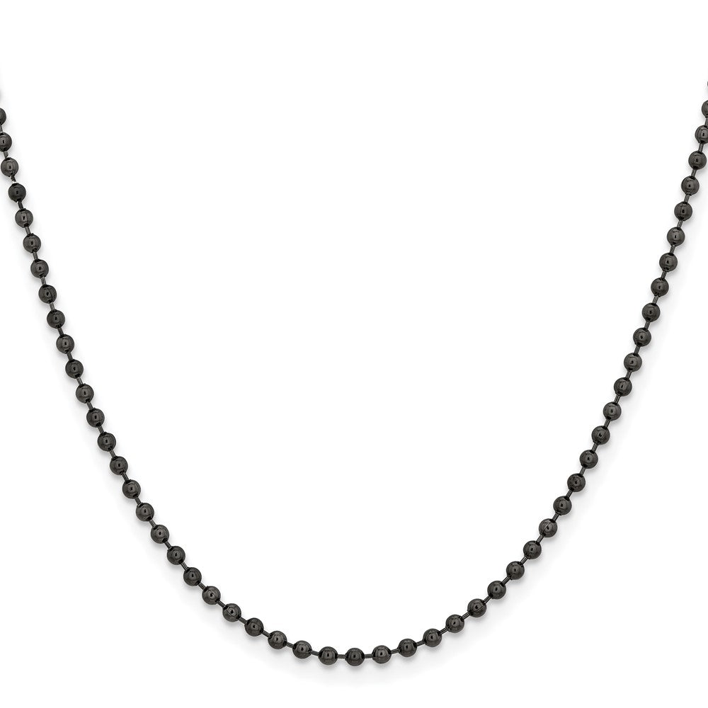 Stainless Steel Antiqued 2.4mm 24in Beaded Ball Chain