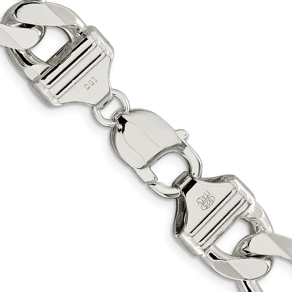 Sterling Silver 13.5mm Figaro Chain 28 Inches