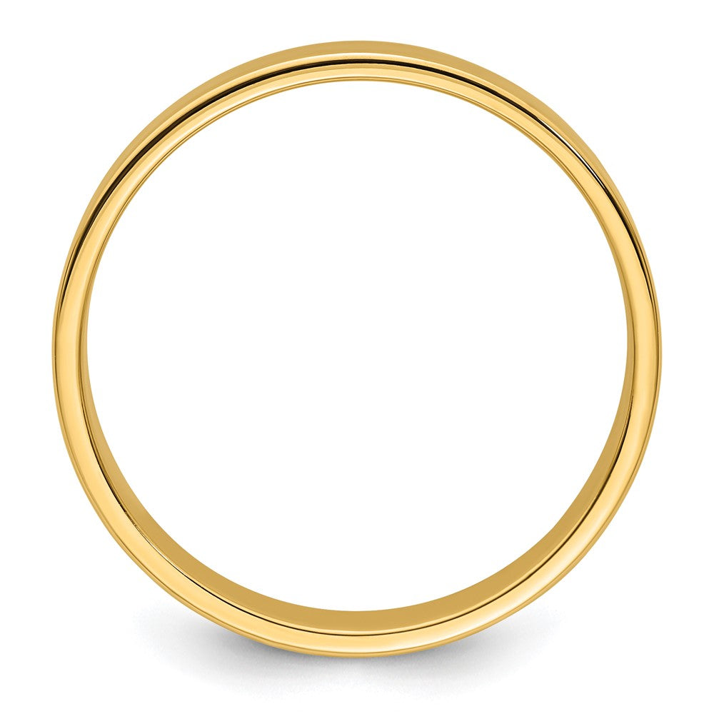 14k Yellow Gold 5mm Lightweight Flat Wedding Band Size 7