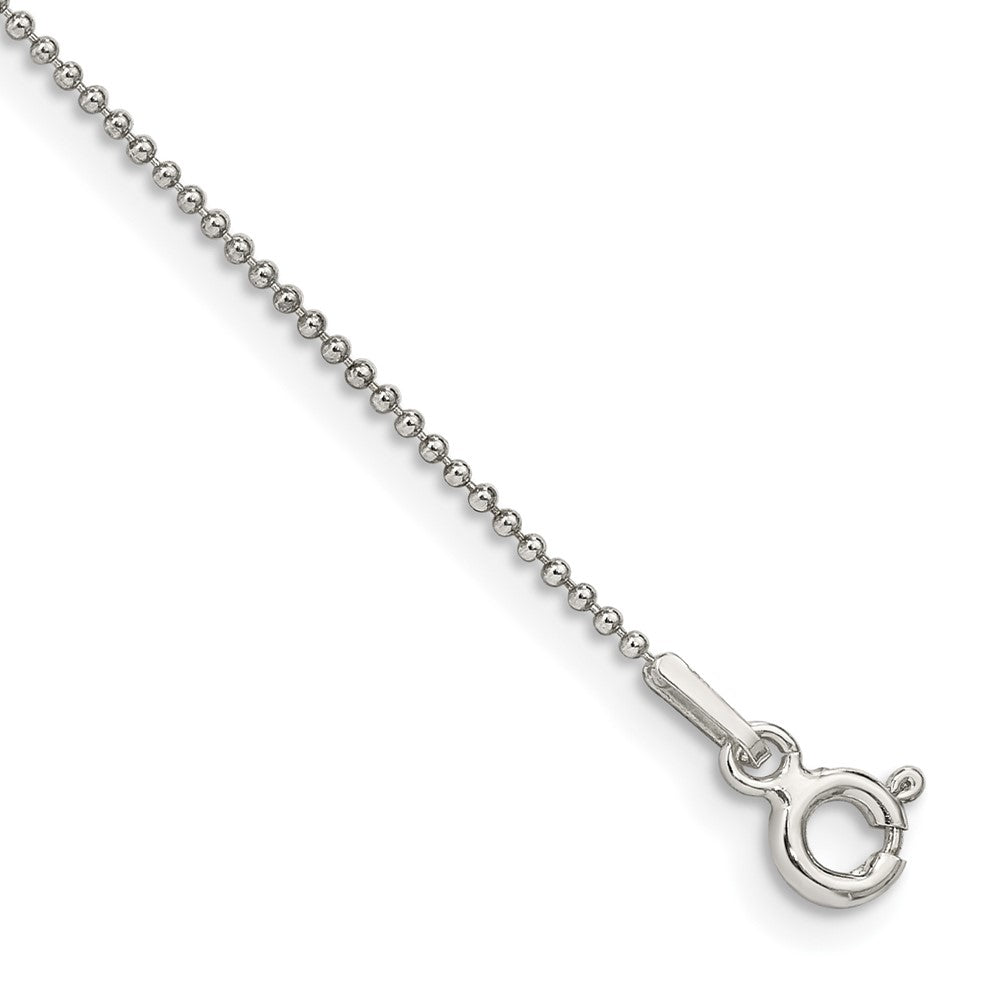 Sterling Silver 1mm Beaded Necklace